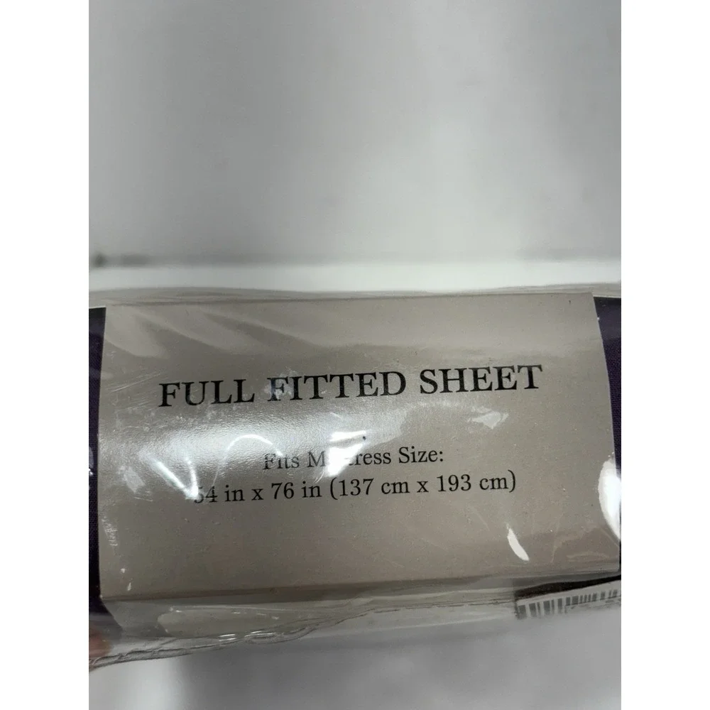 Luxury Percale Fine Linens FULL Fitted Sheet Wine eggplant Color Spring Home 200